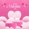 Banner Design Valentine\\\'s Day Stage Couple Swan Pink Pastel Background