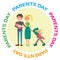 Banner Devoted to Parent s Day with Inscription