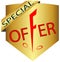 Banner discounts with falling prices special offer logo-icon
