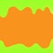 Banner dripping paint green and orange for background colorful, watercolor drips border, green frame of dripping creamy liquid