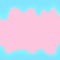 Banner dripping paint pink and blue for background colorful, watercolor drips border, blue frame of dripping creamy liquid