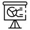 Banner estimator icon, outline style