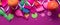 Banner festive poster balloons orange Confetti carnival background ultraviolet.