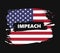 banner in the form of an abstract American flag with the inscription impeachment