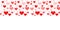 Banner of a garland of hearts background Valentine's Day, wedding