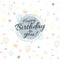 Banner Happy Birthday on seamless background of balloons, hearts, flowers, spirals Drawing Flat Background Vector