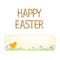 Banner Happy easter Easter chicks and Easter eggs vintage vector