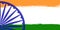 Banner for Independence Day of India.Background with national country symbol, tricolor with wheel.Wallpaper with brush strokes.