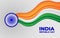 banner indian republic day with a creative wavy national flag concept