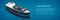 Banner Isometric Container Ship