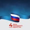 Banner national unity day of russia on november 4, vector template. Translation: november 4 is the day of national unity