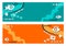 banner,new,background - abstract, ethnic, fish, eyes, blue background , orange background, stylish, stylized, vector, illustration