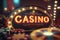 Banner for online casino, Texas club poker, poker, Las Vegas, gambling industry. Banner for App, mobile, desktop, tablet