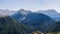 Banner of Panoramic view of mountain in National Park of Tzoumerka, Greece Epirus region. Mountain