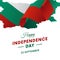 Banner or poster of Bulgaria independence day celebration. Bulgaria map. Waving flag. Vector illustration.