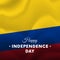 Banner or poster of Colombia independence day celebration. flag. Vector illustration.