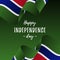 Banner or poster of Gambia independence day celebration. Gambia flag. Vector illustration.