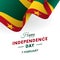 Banner or poster of Grenada independence day celebration. Waving flag. Vector illustration.