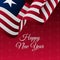 Banner or poster of Liberia Happy New Year. Snowflake background.