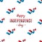 Banner or poster of Luxembourg independence day celebration. Seamless pattern with waving flag. Luxembourg flag. Vector illustrati