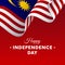 Banner or poster of Malaysia independence day celebration. flag. Vector illustration.