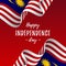 Banner or poster of Malaysia independence day celebration. Malaysia flag. Vector illustration.