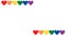 Banner, poster, template, greeting card related to Pride Day. Concept of gay friendly. Colorful hearts making a lgbt flag. Copy