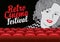 Banner for retro cinema festival with girls face