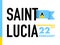 Banner, Saint Lucia Independence Day on February 22. Holiday concept