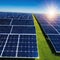 Banner Solar Power Photovoltaic panels of solar power station in landscape at