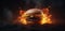 Banner with spicy tasty grilled burger, created with Generative AI technology.