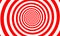 Banner with spiral, magic red circle, graphic design element