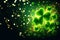 Banner St. Patrick's Day abstract dark background decorated with green