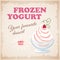Banner with strawberry frozen yogurt