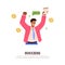 Banner about success trading flat style, vector illustration