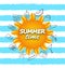 Banner for Summer Time .Vacation Background with Hand Drawing Elements