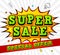 Banner super sale, discount. Pop Art Style, comic book