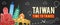 Banner of Taiwan famous landmark silhouette colorful style,travel and tourism