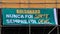 Banner written: `Bolsonaro was never luck, he was always God.` at the great Freedom Manifestation on Paulista avenue