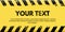 Banner yellow warning tape with place for text