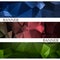 Banners with abstract multicolored polygonal mosaic background.