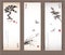 Banners with bonsai tree, butterflies, bamboo