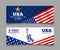 Banners Celebration flag of america independence day, with Statue of liberty design collections