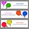 Banners with doodle balloons