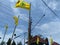 banners, flags and billboards from political parties in Indonesia