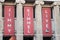 Banners for the Jimmy Kimmel Live television show on Hollywood Blvd in Los Angeles