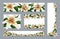 Banners set elegant lily tiger type realistic flowers vector