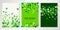 Banners set with four leaved greenery clover and shamrock confetti