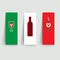 Banners set Italian wines vector illustration