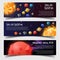 Banners for solar system, astronomy, mars mission